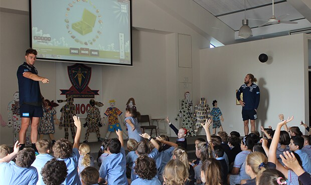 Cats and GMHBA spread Healthy Heroes message at Parent & Child Workshop Cats and GMHBA spread Healthy Heroes message at Parent & Child Workshop - Geelong Cats